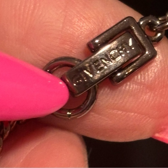 Givenchy chocolate color metal with big beautiful crystal rhinestones - Picture 6 of 10